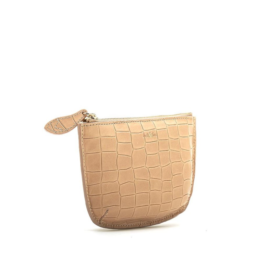 Accessories Bell & Fox | Faye Leather Purse - Camel Croc