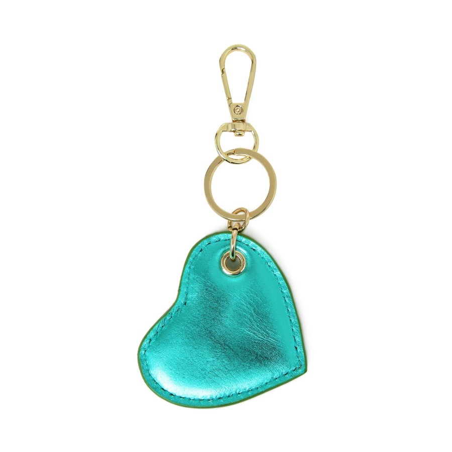 Accessories Bell & Fox | Cupid Heart Keyring - Emerald Metallic