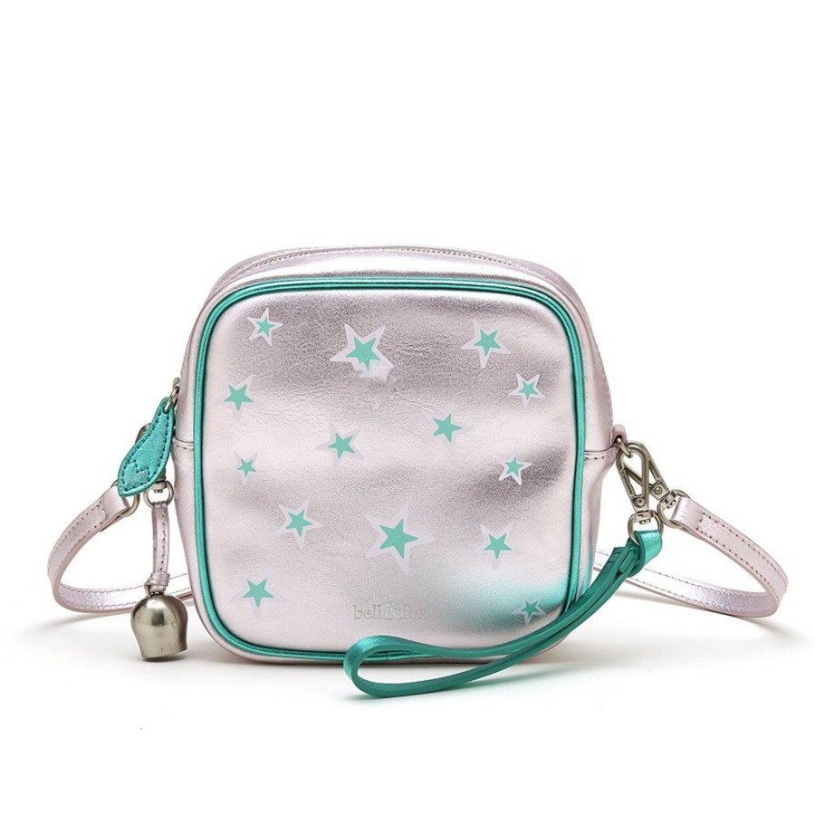 Handbags Bell & Fox | Marlo Mini Cross Body Bag / Wristlet Clutch - Lavender Grey Star Print