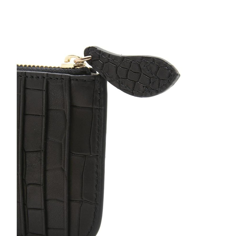 Accessories Bell & Fox | Fern Leather Card Holder - Black Croc