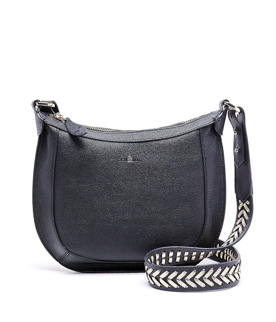 Handbags Bell & Fox | Aisla Woven Strap Crossbody - Black