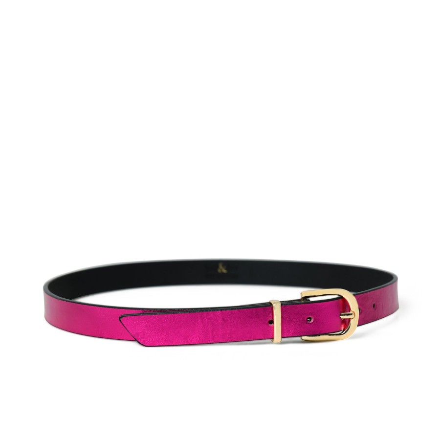 Accessories Bell & Fox | Erina Leather Belt - Fuchsia