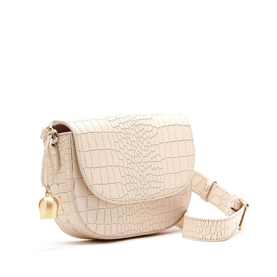 Handbags Bell & Fox | Callie Mini Saddle Cross Body Bag - Powder