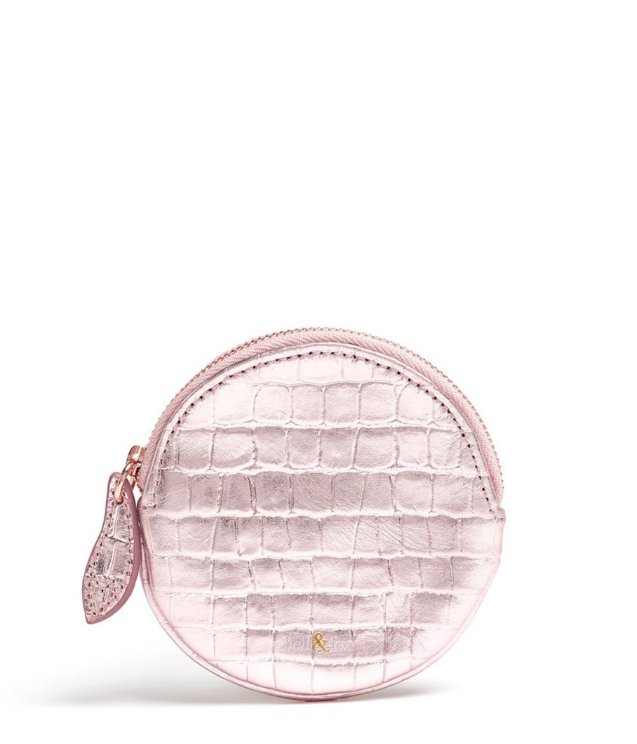 Accessories Bell & Fox | Mae Coin Purse - Rose Gold Croc