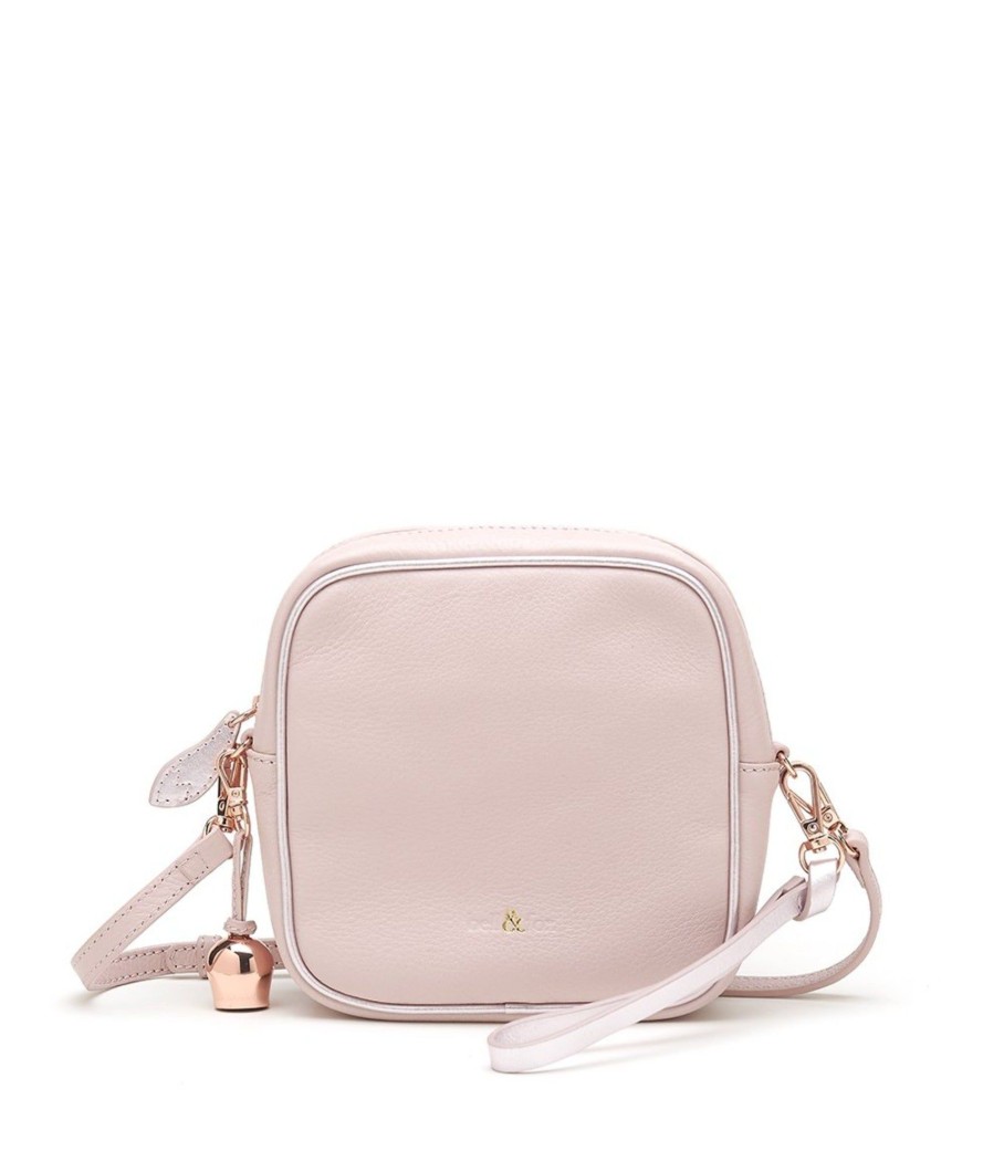 Handbags Bell & Fox | Marlo Mini Cross Body Bag / Wristlet Clutch - Rose With Metallic