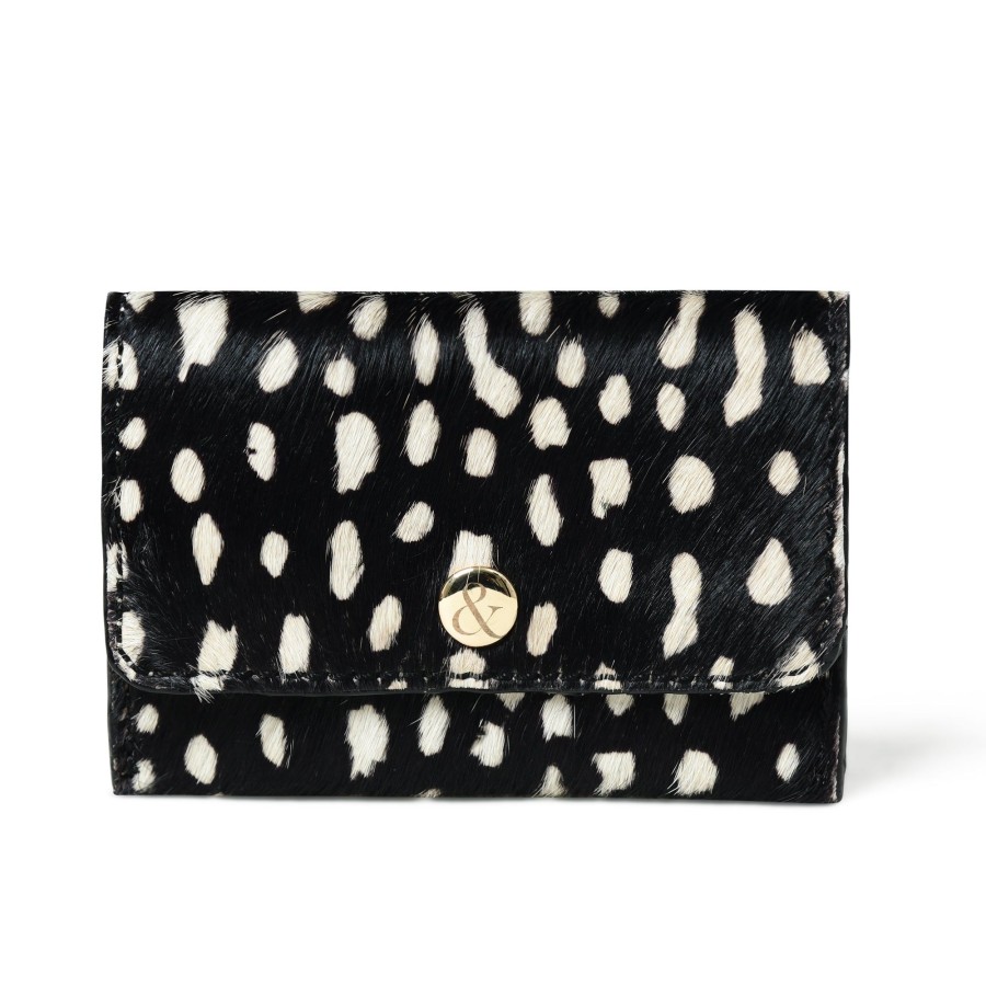 Accessories Bell & Fox | Ellie Popper Card Holder Purse - Black & White 'Pony'