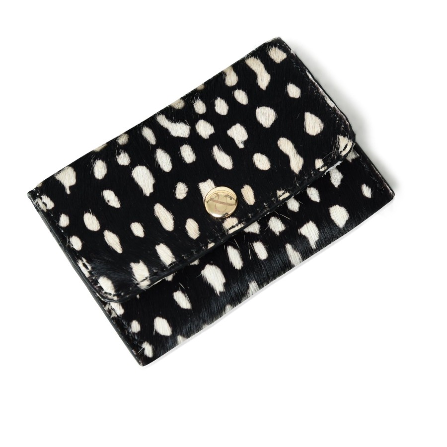 Accessories Bell & Fox | Ellie Popper Card Holder Purse - Black & White 'Pony'