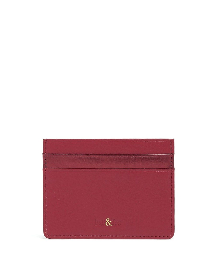 Accessories Bell & Fox | Rumi Card Holder - Cherry Red With Metallic