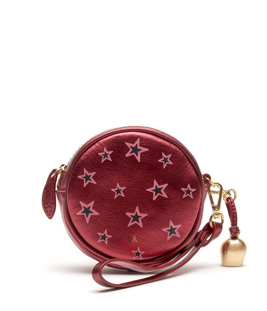 Handbags Bell & Fox | Mimi Mini Wristlet Clutch - Cherry Star Print