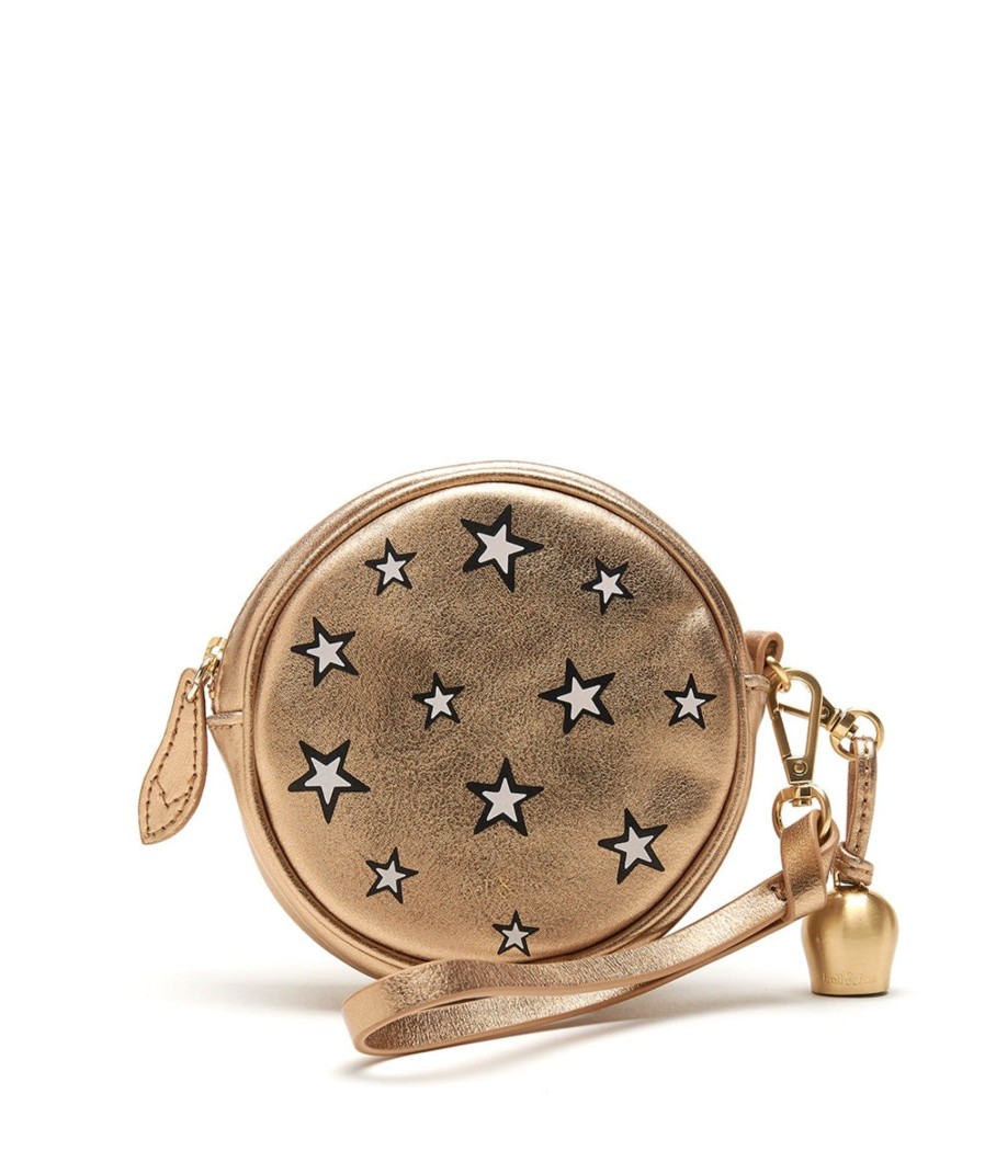 Handbags Bell & Fox | Mimi Mini Wristlet Clutch - Gold Star Print