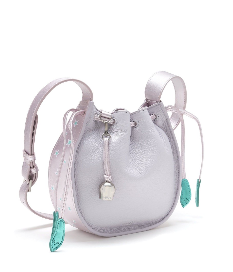 Handbags Bell & Fox | Lila Drawstring Crossbody - Lavender Grey Star Print