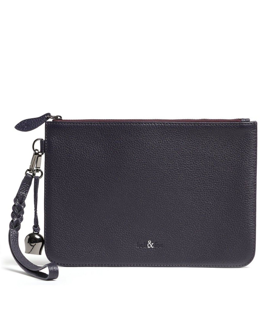 Handbags Bell & Fox | Mila Wristlet Clutch Bag - Aubergine