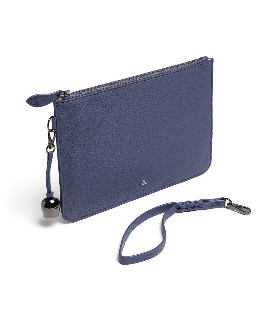 Handbags Bell & Fox | Mila Wristlet Clutch Bag - Lupine Blue