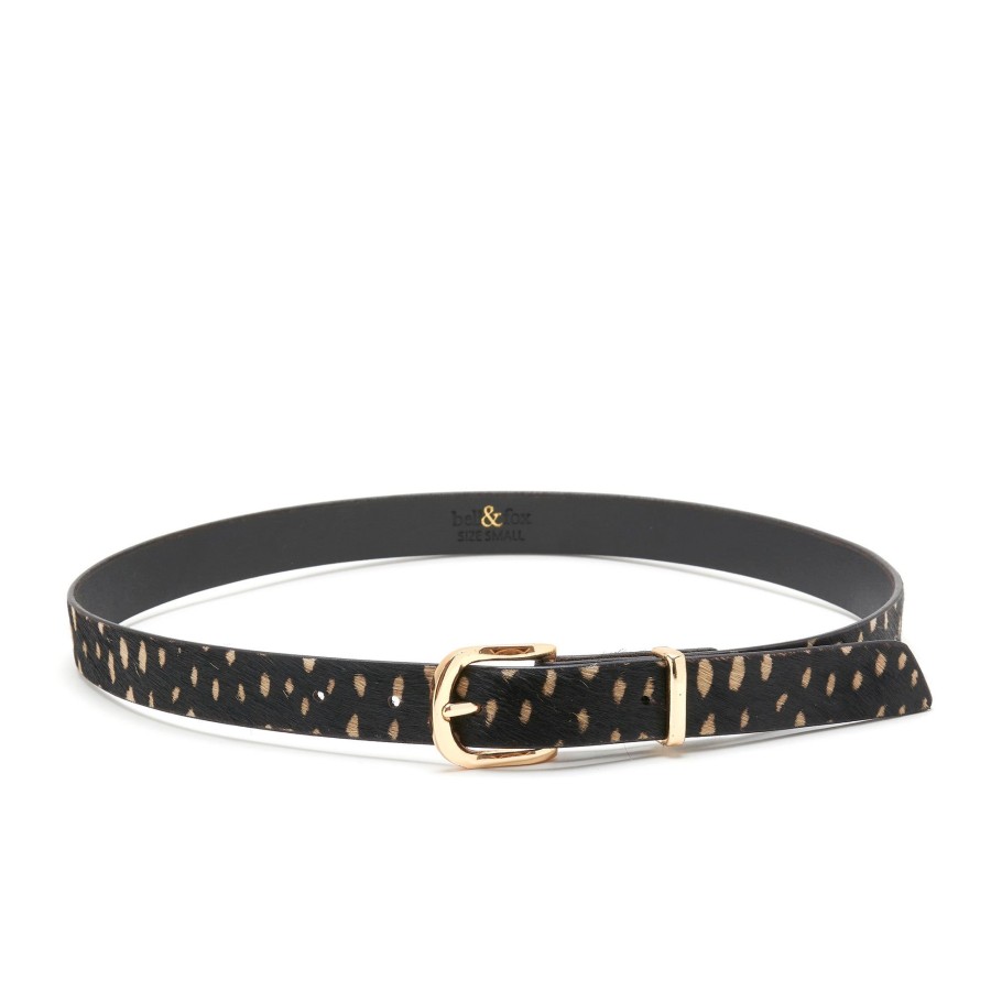 Accessories Bell & Fox | Erina Leather Belt - Black & White Dot