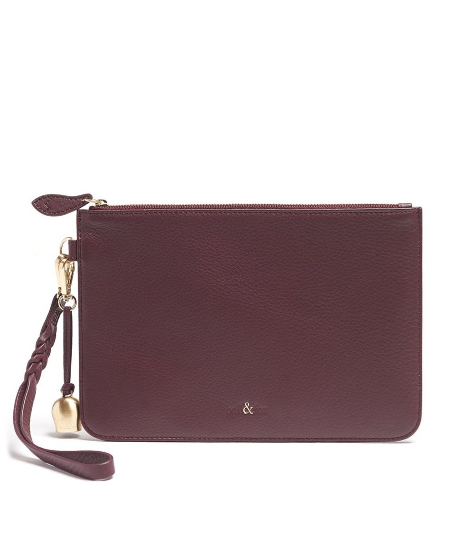 Handbags Bell & Fox | Mila Wristlet Clutch Bag - Merlot