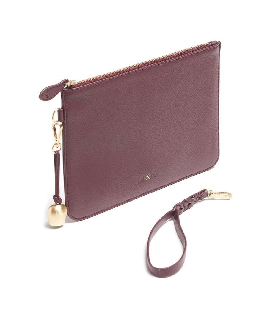 Handbags Bell & Fox | Mila Wristlet Clutch Bag - Merlot