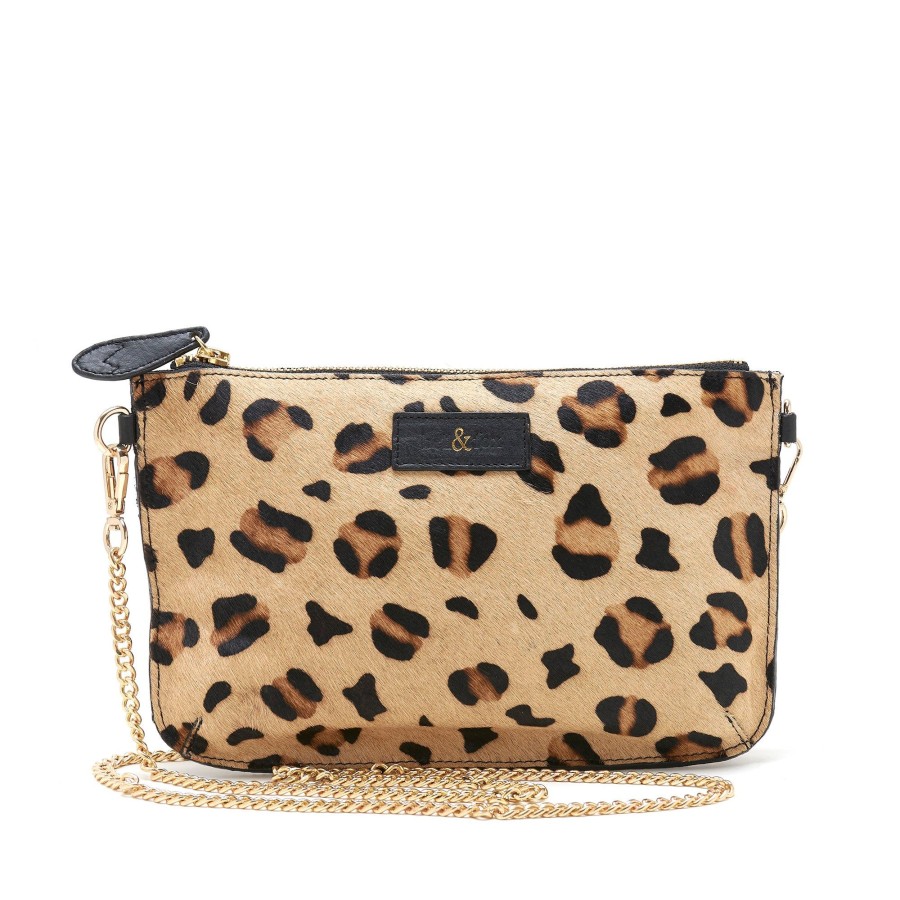 Handbags Bell & Fox | Izzy Cross Body Bag / Clutch - Light Leopard Mix