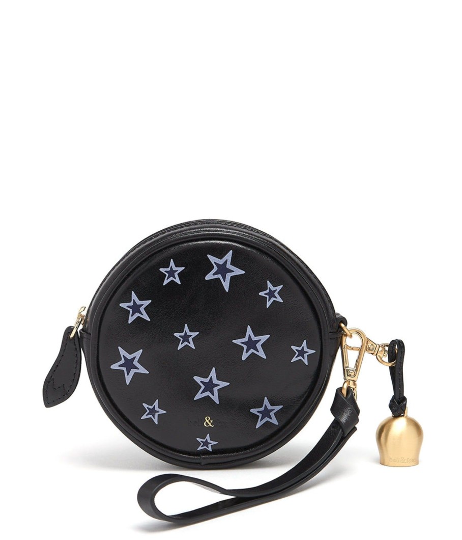 Handbags Bell & Fox | Mimi Mini Wristlet Clutch - Black Star Print