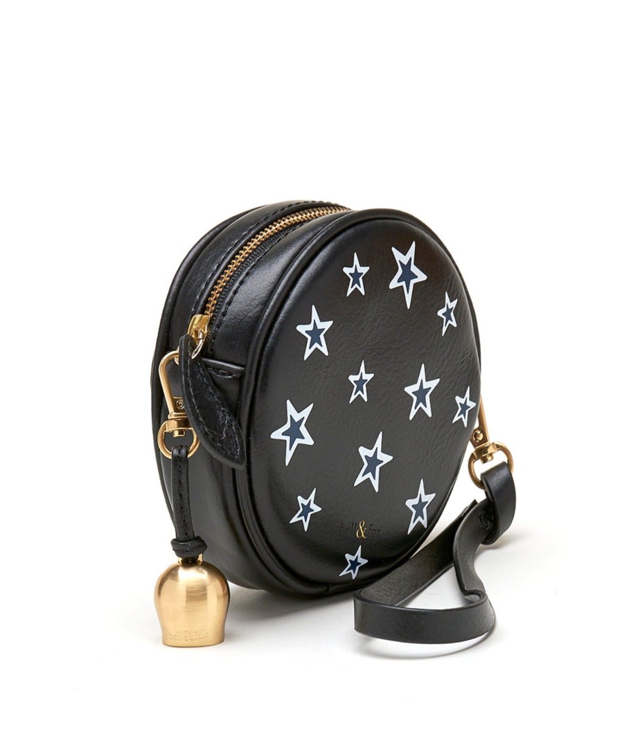 Handbags Bell & Fox | Mimi Mini Wristlet Clutch - Black Star Print