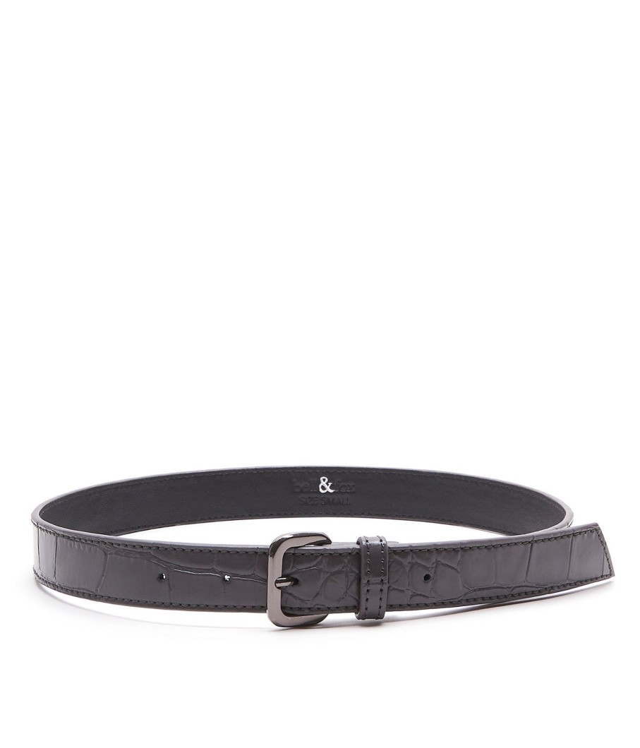 Accessories Bell & Fox | Erin Leather Belt - Mole Croc