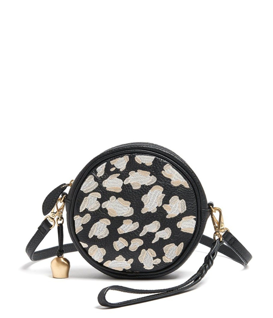 Handbags Bell & Fox | Mia Mini Canteen Crossbody / Wristlet Clutch Bag - Black 'Leopard'