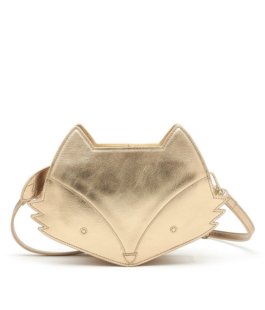 Handbags Bell & Fox | Kit Fox Cross Body Bag - Gold Metallic