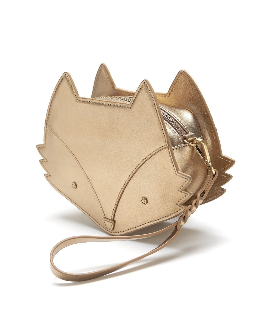 Handbags Bell & Fox | Kit Fox Cross Body Bag - Gold Metallic