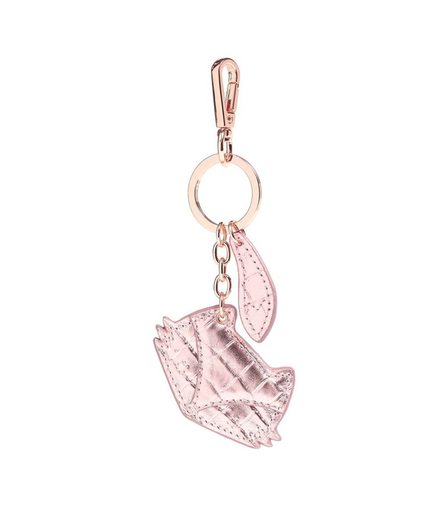 Accessories Bell & Fox | Cub Fox Keyring - Rose Gold Croc