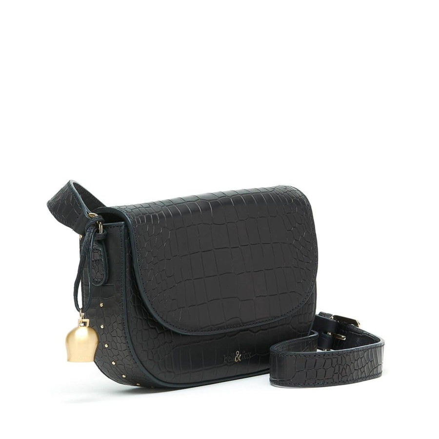 Handbags Bell & Fox | Callie Mini Saddle Cross Body Bag - Black