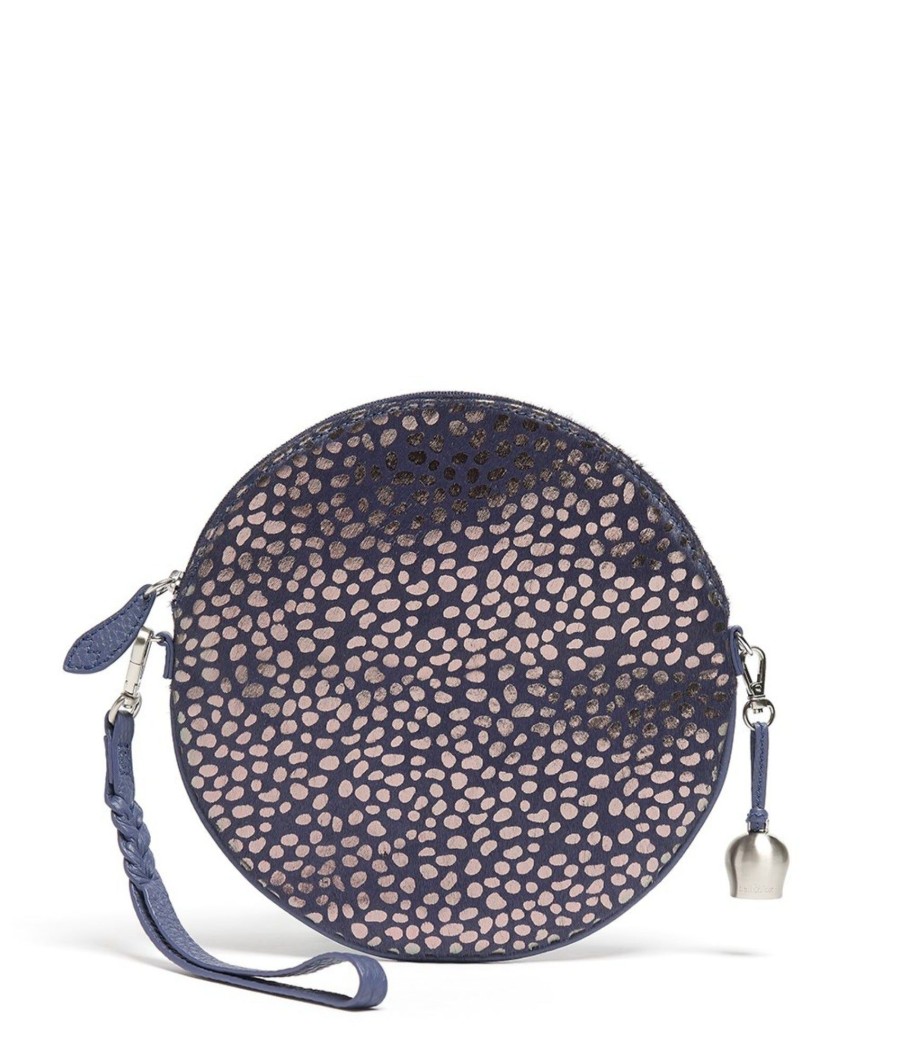 Handbags Bell & Fox | Luna Cross Body / Wristlet Clutch Bag - Blue Slate And Gunmetal 'Pony'