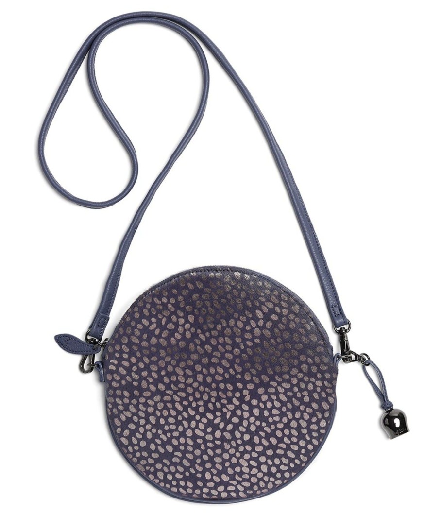 Handbags Bell & Fox | Luna Cross Body / Wristlet Clutch Bag - Blue Slate And Gunmetal 'Pony'