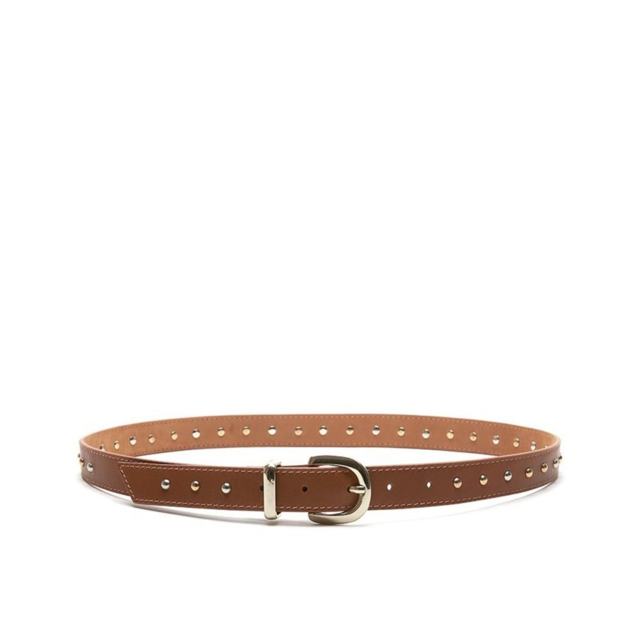 Accessories Bell & Fox | Erin Studded Leather Belt - Tan Nappa