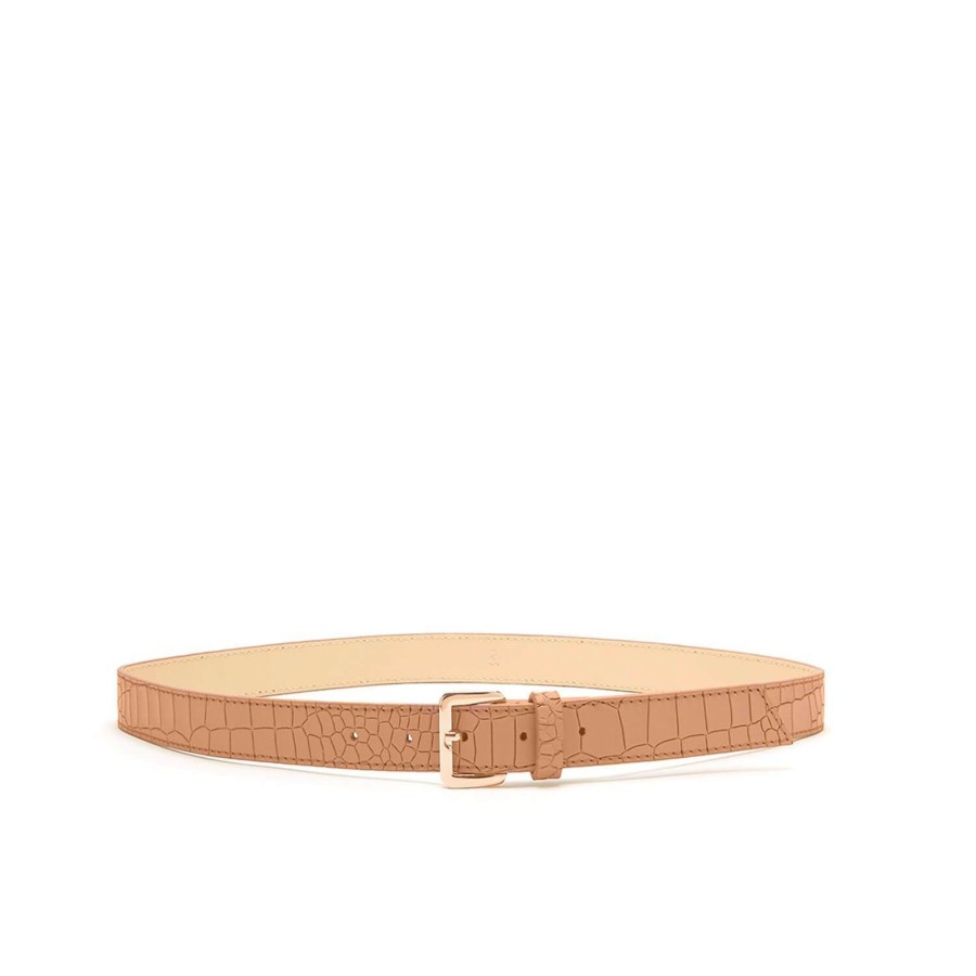 Accessories Bell & Fox | Erin Leather Belt - Camel Croc