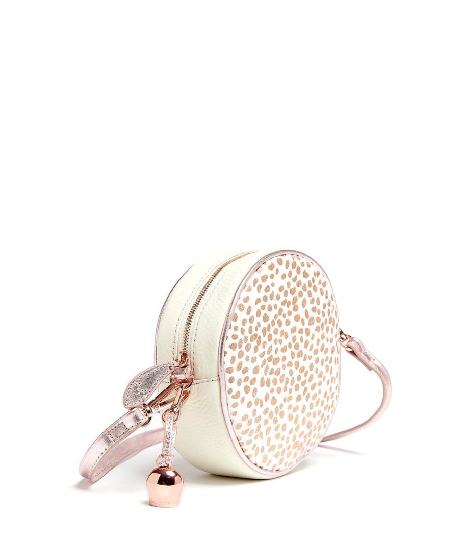 Handbags Bell & Fox | Mia Mini Canteen Crossbody Bag - White & Rose Gold 'Pony'