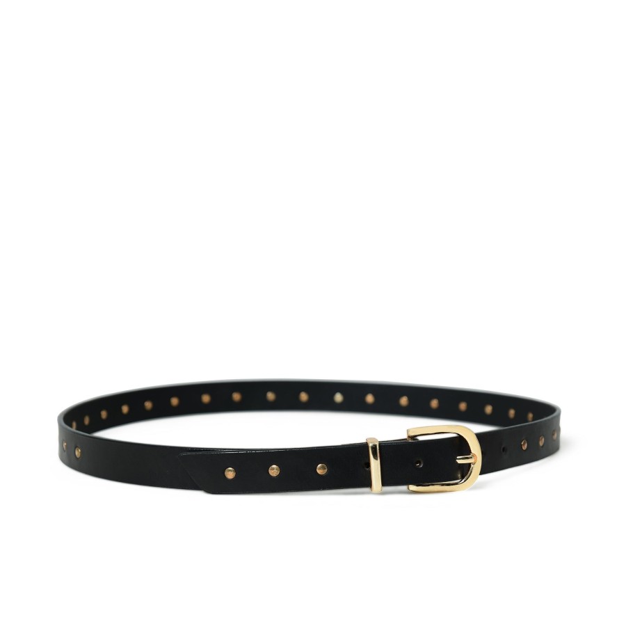 Accessories Bell & Fox | Mira Studded Leather Belt - Black