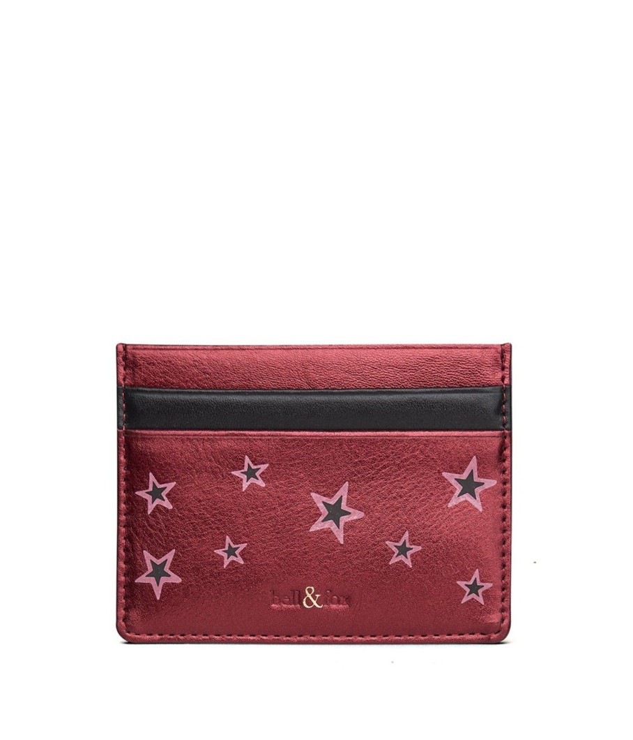 Accessories Bell & Fox | Rumi Card Holder - Cherry Red Star Print