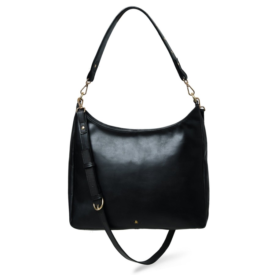 Handbags Bell & Fox | Asam Hobo Crossbody Bag - Black