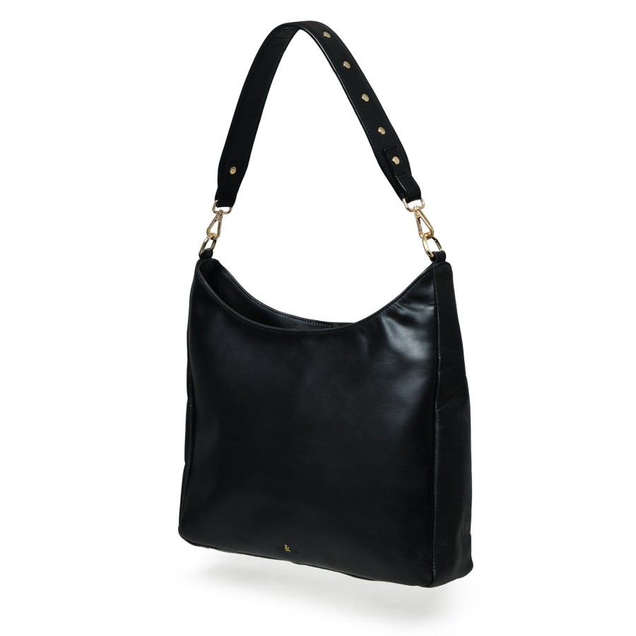 Handbags Bell & Fox | Asam Hobo Crossbody Bag - Black