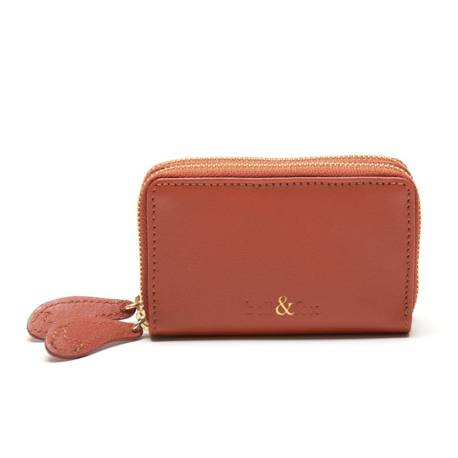 Accessories Bell & Fox | Ava Mini Double Zip Purse - Tan