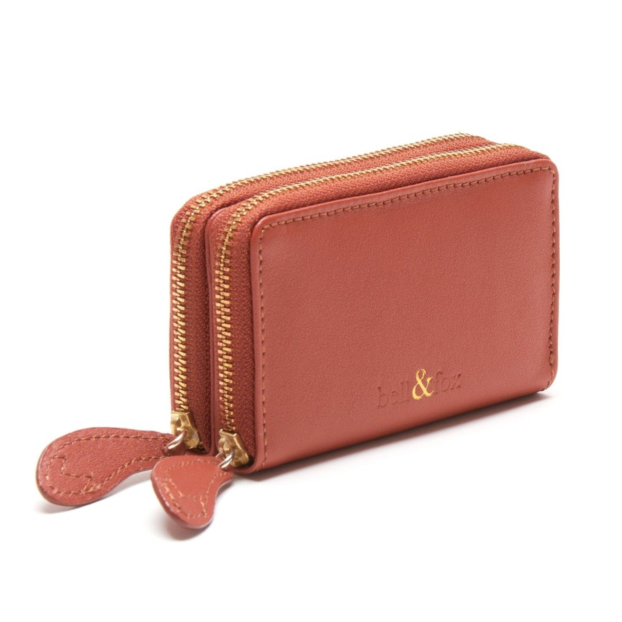 Accessories Bell & Fox | Ava Mini Double Zip Purse - Tan