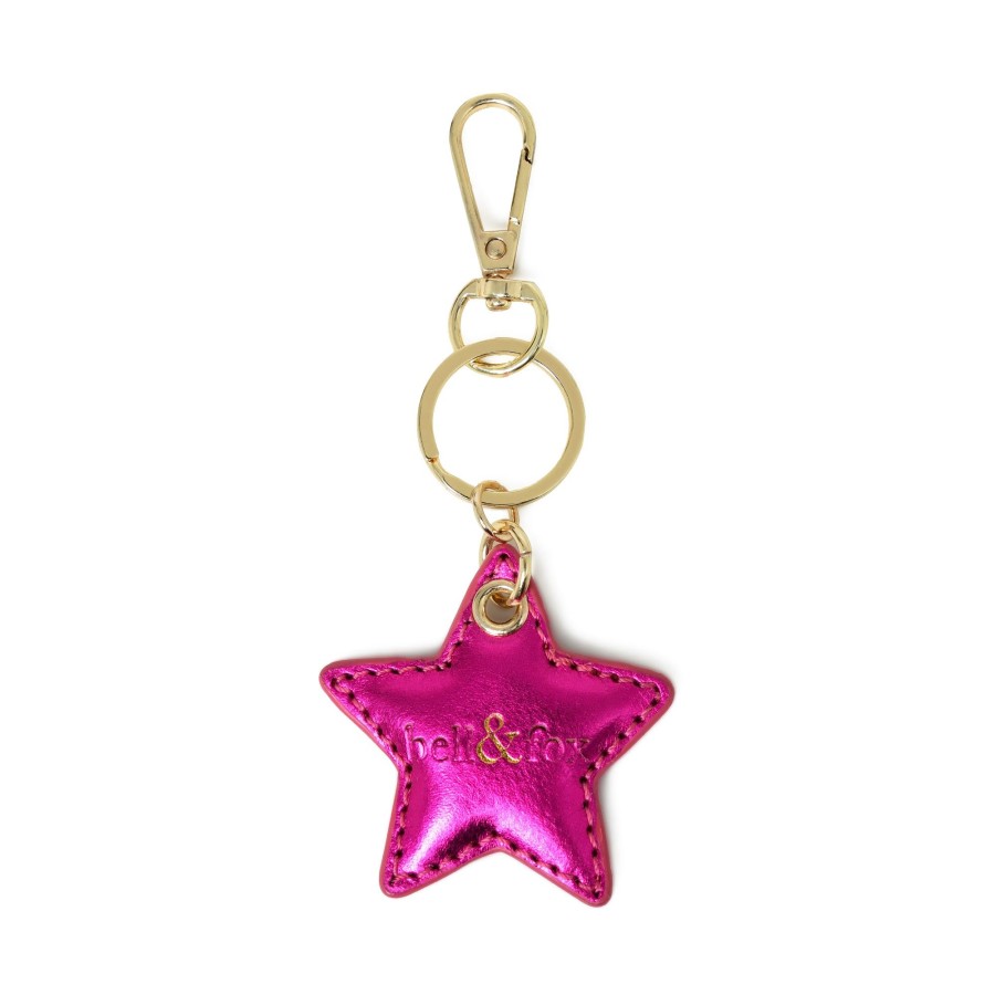 Accessories Bell & Fox | Stella Star Keyring - Fuschia Metallic