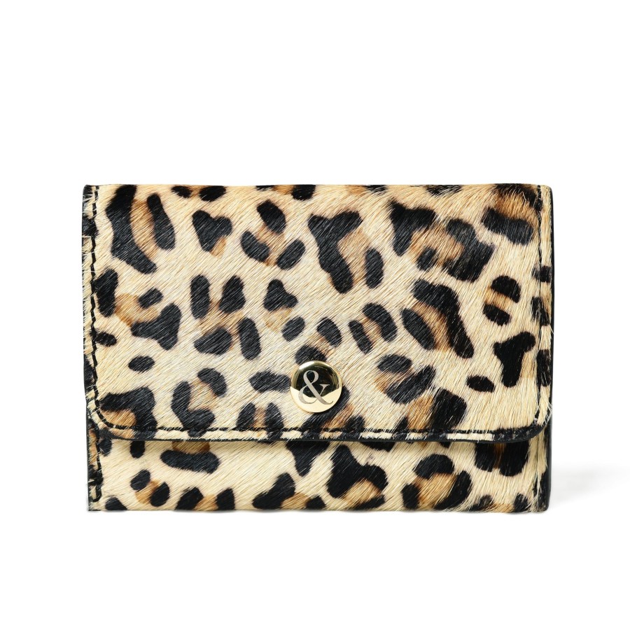 Accessories Bell & Fox | Ellie Popper Card Holder Purse - Light Leopard 'Pony'