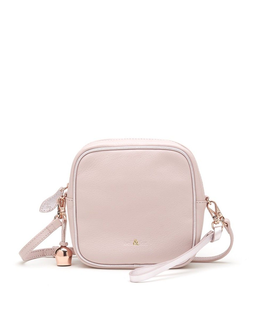 Handbags Bell & Fox | Marlo Mini Cross Body Bag / Wristlet Clutch - Rose With Metallic