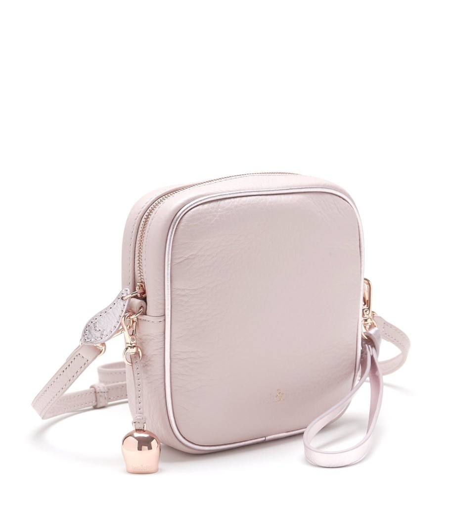 Handbags Bell & Fox | Marlo Mini Cross Body Bag / Wristlet Clutch - Rose With Metallic