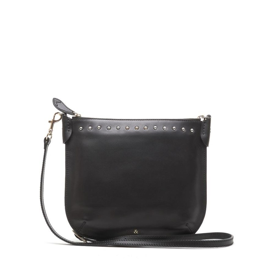 Handbags Bell & Fox | Talia Cross Body Bag / Clutch - Black Nappa