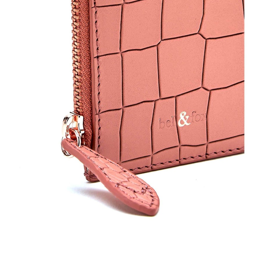 Accessories Bell & Fox | Lia Leather Card Holder - Terracotta Croc