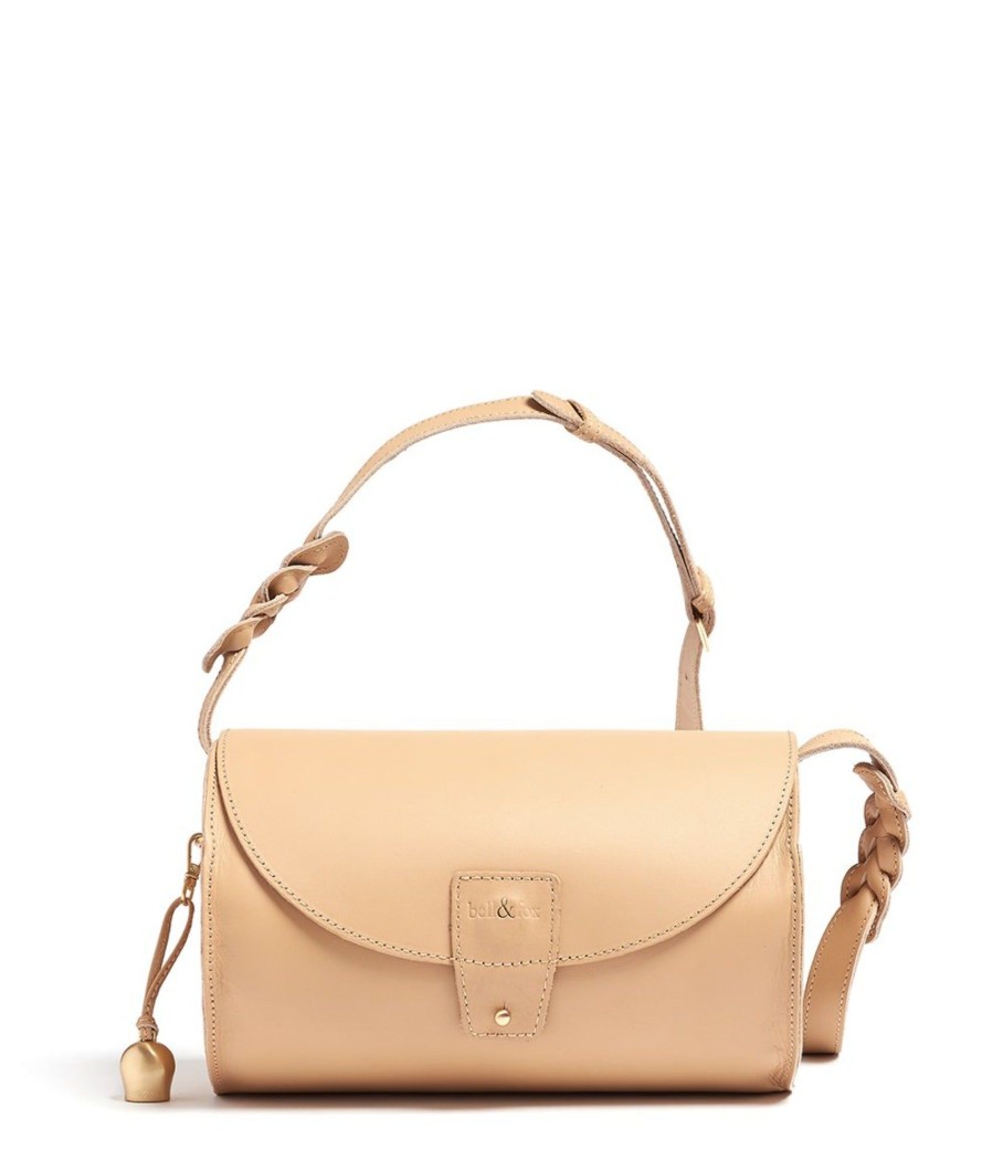 Handbags Bell & Fox | Aria Barrel Crossbody Bag - Natural Veg Tan