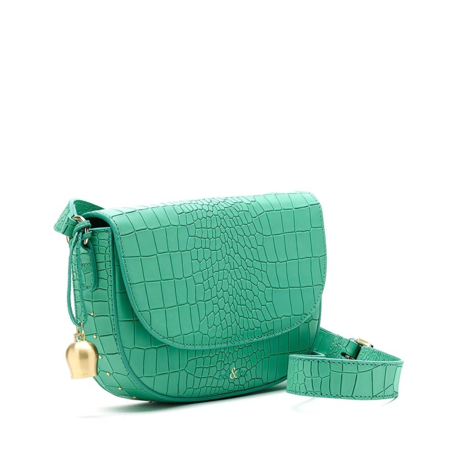 Handbags Bell & Fox | Callie Mini Saddle Cross Body Bag - Mint