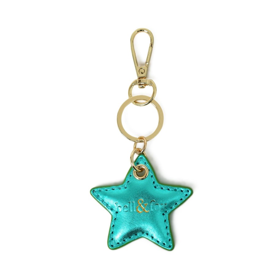 Accessories Bell & Fox | Stella Star Keyring - Emerald Metallic