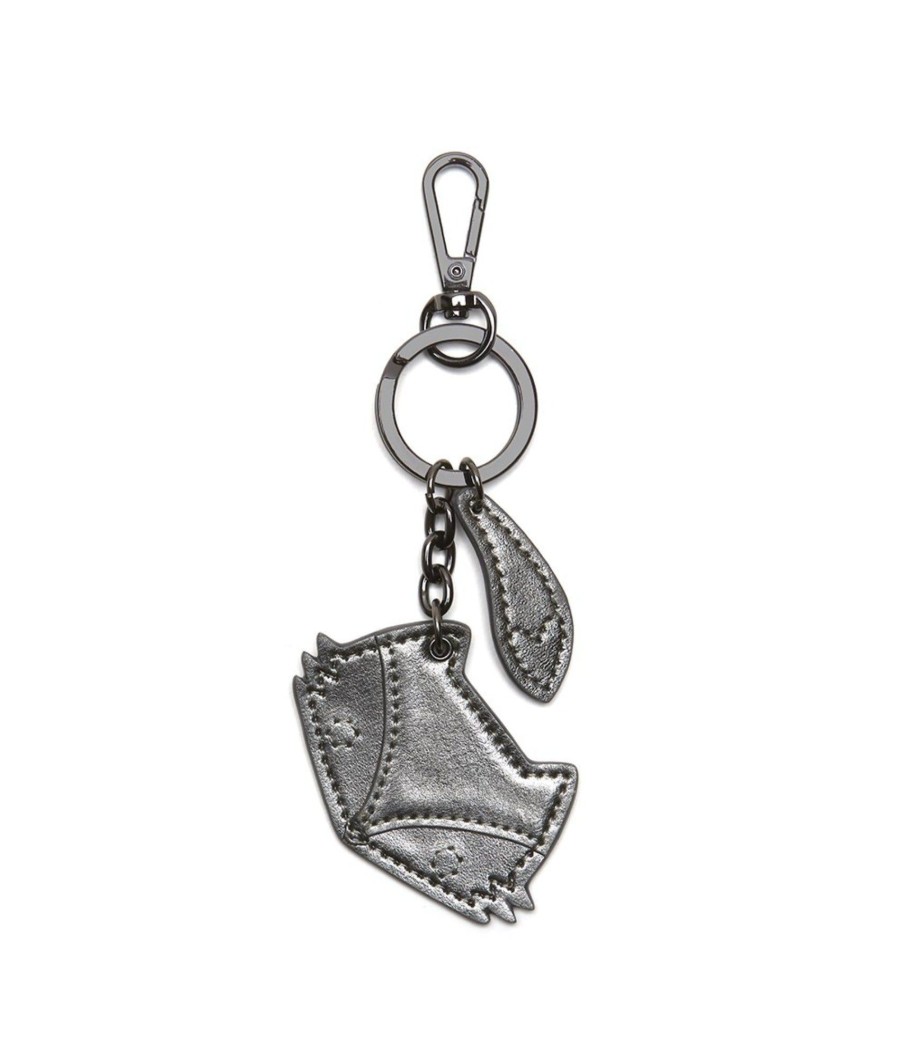 Accessories Bell & Fox | Cub Fox Keyring - Nickel Metallic